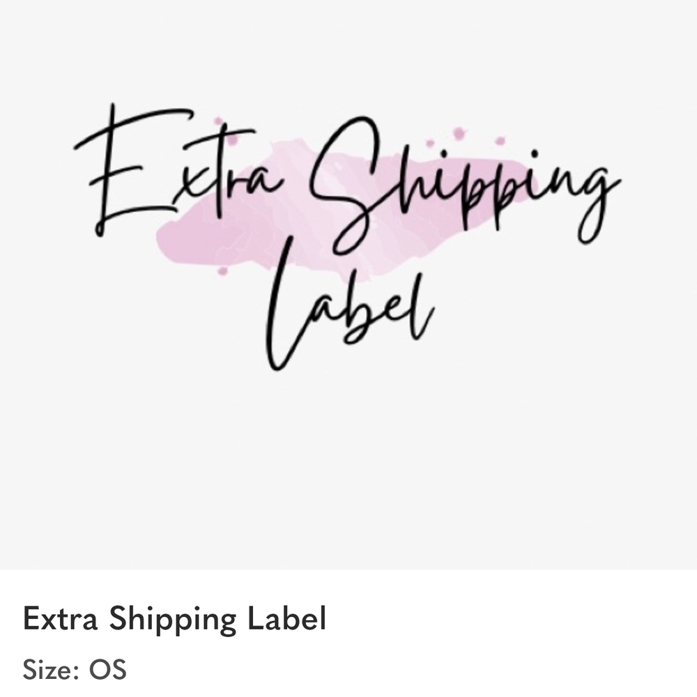 Extra Shipping Label - Picture 1 of 1